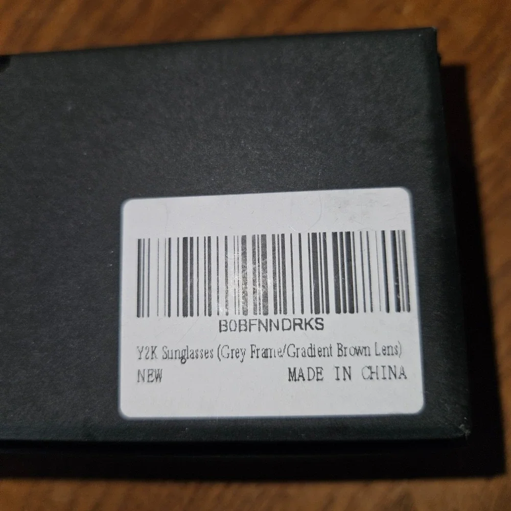 PAMIX Y2K Sunglasses Grey Frame Gradient Brown Lens B0BFNNDRKS New In Box‎